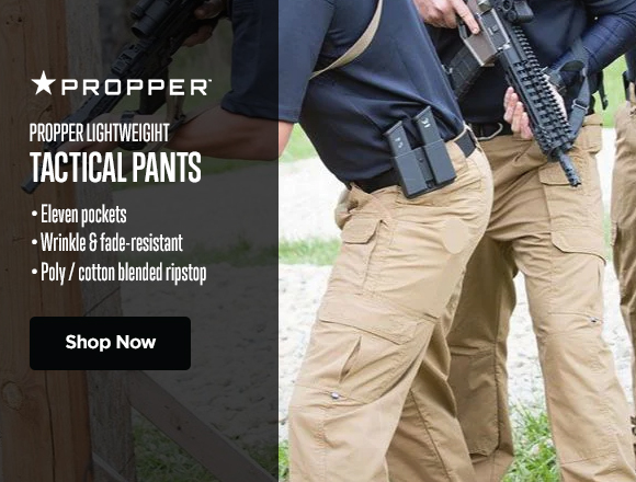 Propper Lightweight Tactical Pants. Eleven pockets. Wrinkle & fade-resistant. Poly / cotton blended ripstop. $44.99. Shop Now.